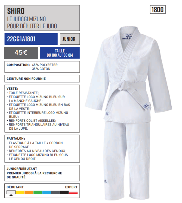 Judogi SHIRO - Junior